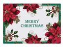 Hoffmaster Traditional Poinsettia Paper Placemat -- 1000 per case.