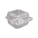 Durable Packaging Clear Plastic Hinged Container, 6 inch -- 500 per case