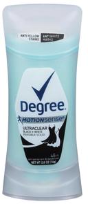 Degree Invisible Solid Ultra Clear Black Plus White Antiperspirant and Deodorant, 2.6 Ounce -- 12 per case.