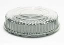 Fineline Settings Black Round Cater Tray Combo with Clear Lid, 18 inch -- 25 per case