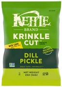 Kettle Foods Dill Pickle Krinkle Cut Potato Chips, 2 Ounce -- 24 per case.