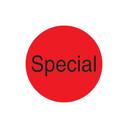 ACR by Daymark DuraMark Special Fluorescent Red Circle Deli Label, 1 inch - 1000 Labels per pack -- 12 packs per case.