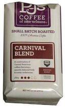 PJs Coffee of New Orleans Carnival Blend Ground Coffee, 12 Ounce -- 6 per case