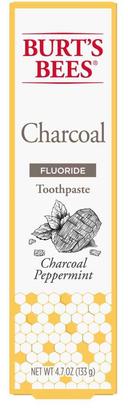 Burts Bees Flouride Charcoal Toothpaste, 4.7 Ounce -- 12 per case