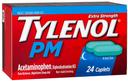 Tylenol PM Extra Strength Acetaminophen Pain Reliever Nighttime Sleep Aid Caplet, 24 per unit -- 72 per case