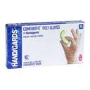 Handgards Comfortfit Powder Free Medium Poly Gloves - 100 count per pack -- 10 packs per case