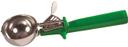 Winco Deluxe Stainless Steel One-Piece Green Handle Size 12 Ice Cream Disher, 2 2/3 Ounce -- 36 per case