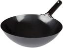 Winco Black Carbon Steel Wok, 14 inch -- 12 per case