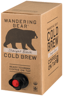 Wandering Bear Coffee Straight Black Organic Cold Brew Coffee, 96 Fluid Ounce -- 3 per case