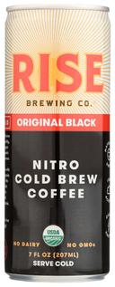 Rise Original Black Nitro Cold Brew Coffee, 7 Fluid Ounce -- 12 per case