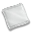 Waves Square Clear Plastic Plate, 6 inch -- 1440 per case.