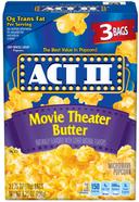 Act II Microwave Movie Theater Butter Popcorn, 8.25 Ounce -- 12 per case