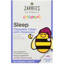 Zarbees Childrens Grape Flavor Chewable Sleep Tablets with Melatonin - 30 per pack -- 12 packs per case