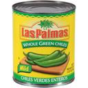 Las Palmas Whole Green Chiles - 27 oz. can, 12 cans per case