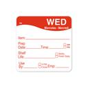 Daymark DissolveMark Shelf Life Day of the Week Label - Wednesday, 2 x 2 inch -- 12 rolls per case.