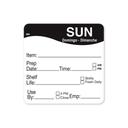 Daymark DissolveMark Shelf Life Day of the Week Label - Sunday, 2 x 2 inch -- 12 rolls per case.