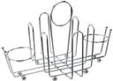 Winco Chrome Plated Cruet Rack for Salt/Pepper Shaker and Sugar Packets -- 12 per case