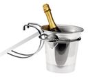 Louis Tellier Chrome Plated Steel Wine Bucket Holder, 19.3 x 8.3 x 6.9 inch