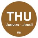 Daymark Circle Brown Day Of The Week Food Label, 0.75 inch -- 24000 per case