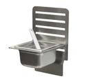 BK Resources GrillCook Pro Small 8.5 inch Wide Upright Shelf Stand with 1/6th Pan Holder