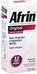 Afrin 12 Hour Original Nasal Spray, 30 Milliliter -- 36 per case.