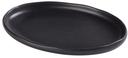 Yanco Noble Black Color Glazed Porcelain Black Oval Plate, 14-1/2 x 9-1/2 x 1-3/8 inch -- 12 per case