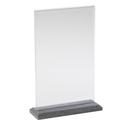 Cal-Mil Clear Acrylic and Granite Deluxe Card Holder, 8.5 x 1 x 11 inch