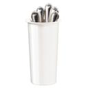 Cal-Mil Extra Deep White Melamine Cylinder for Flatware or Condiment Display, 4.50in L x 4.50in W x 8in H -- 3 per case