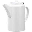 Service Ideas Plastic White Double Wall Teapot with Tether, 16 Ounce Capacity