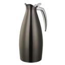 Service Ideas Altus Series Stainless Steel Dark Tungsten Vacuum Insulated Carafe with Flip Top Lid, 1 Liter Capacity