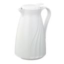 Service Ideas Twist N Serv White Foam Insulated Carafe with Push Button Lid, 1.2 Liter Capacity