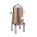 Service Ideas Flame Free Thermo Urn Metallic Elements Rose Gold Round Stainless Vacuum Insulated Urn, 1.5 Gallon Capacity
