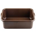 Tablecraft Brown High Density Polypropylene Tote Box, 21.5 x 15.75 x 7 inch -- 12 per case