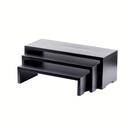 Tablecraft Wood Black Cascade Riser Set, set of 3