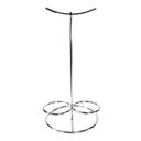 Tablecraft Mirror Finish Stainless Steel Pretzel and Onion Ring Serving Tower with Ramekin Holders, 6 x 6 x 12 inch