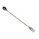 Barfly Gun Metal Black Bar Spoon with Fork End, 12 3/8 inch