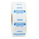 Ncco Removable Trilingual Monday Label Roll, 3 count