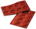 Silikomart SiliconFlex Alimentary Silicone 8 Cavities Krapfen Mold, 2.36 inch Diameter x 0.78 inch Height Cavity