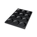 Silikomart Black Silicone 12 Cavities Disco Deep Mold, 24 x 16 x 1 inch