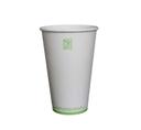KITCH 24/7 White Compostable Paper Hot Cup, 16 Ounce -- 1000 per case