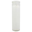 St. Jude Clear Glass White Candle -- 12 per case
