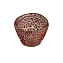 Rosseto Kalderon Foglia Cognac Mini Round Deep Narrow Handmade Glass Bowl, set of 12