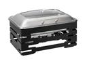 Rosseto Multi-Chef 10 inch Black Chafer with Soft Closing Lid 3 Fuel Holders and Reversible Burner Stand, 22.5 Ã— 17.5 Ã— 14.5 inch