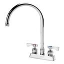 Krowne Royal Series 4 inch Center Deck Mount Faucet with 8.5 inch Wide Gooseneck Spout