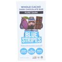 Blue Stripes Whole Cacao Pure Dark Chocolate Bar, 2.1 Ounce -- 12 per case