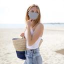 Safe Plus Face Large Gray Face Protective Mask, 7 x 6.5 inch