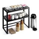 Cal-Mil Mission Two Tier Iron Mission Shelf Riser, 24 x 12 x 24 inch