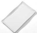 American Metalcraft White Wavy Prestige Ceramic Platter, 21 x 13 1/2 inch