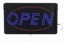 Aarco Black High Visibility Large Open LED Sign, 13 x 22 inch