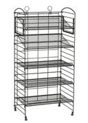Mobile Merchandisers Radius Top 5-Shelf Fold-Up Matte Black